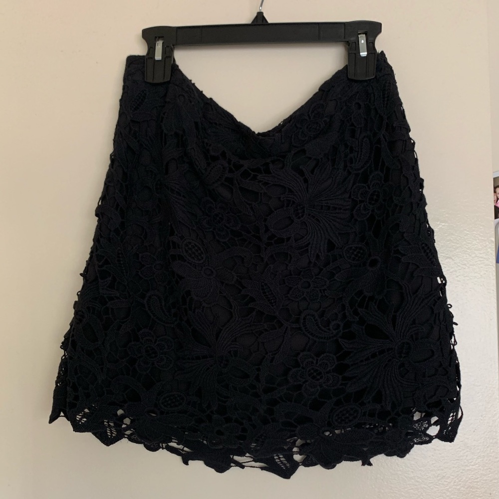 Banana Republic Black Lace Skirt Size 14